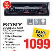 Sony Deckless Car Radio CDX-G1200U
