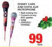 Disney Cars & Sofia Aux Microphone-Each