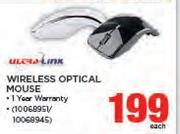 Ultra Link Wireless Optical Mouse-Each
