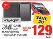 Voyager 7" Tablet Case Cover 660B Black/660R Red-Each