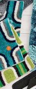 2-Piece Oval Design Microfibre Bath Mat Set