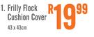 Frilly Flock Cushion Cover-43 x 43cm Each