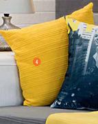 Ribbed Cotton Scatter Cushion-45 x 45cm