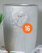 Silver Glitter Heart Vase