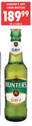 Hunter's Dry Cider Bottles-24 x 330ml