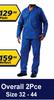 Overall 2 Pce Size 32-44 (Plain)