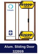 Alum Sliding Door 1.8 x 2.1m 32205/9