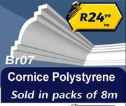 Cornice Polystyrene BR07 (Sold In Packs Of 8m)-Per m