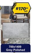 Grey Polished 700 x 1400-Per Sqm