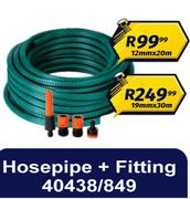 Hosepipe + Fitting 19mm x 30m 40438/849