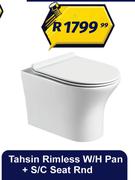 Tahsin Rimless W/H Pan + S/C Seat RND