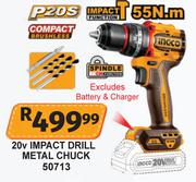 Ingco 20V Impact Drill Metal Chuck 50713