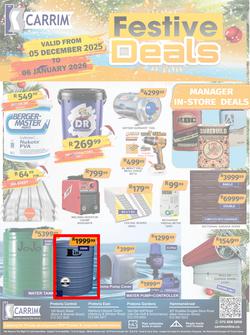 K Carrim Builders : Festive Deals (05 December 2025 - 06 January 2026), page 1