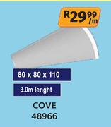 Cove Cornice 3.0m Length 80 x 80 x 110 48966-Per M