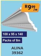 Alina Cornice Packs Of 8m 100 x 95 x 140 39362-Per M