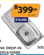 Sink Drop-In 915 x 460 Including Waste 42654/45680