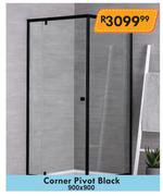 Corner Pivot (Black) 900 x 900