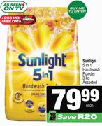 Sunlight 5 In 1 Handwash Powder Assorted-3kg