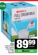Spar UHT Long Life Milk Assorted 6 x 1Ltr-Per Pack