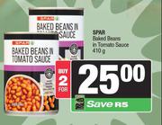 Spar Baked Beans In Tomato Sauce-For 2 x 410g