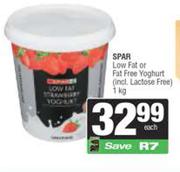 Spar Low Fat Or Fat Free Yoghurt-1kg Each