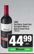 1659 Red Blend,Sweet Red Sauvignon Blanc Or Natural Sweet Rose-750ml