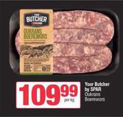 Your Butcher By Spar Oukrans Boerewors-Per Kg