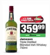 Jameson Triple Distilled Blended Irish Whisky-750ml