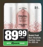 Brutal Fruit Non Alcoholic Spritzer Cans-6 x 300ml