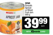 Spar Smooth Apricot Or Mixed Fruit Jam-900g Each