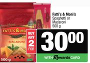 Fatti's & Moni's Spaghetti Or Macaroni-For Any 2 x 500g