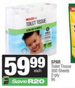 Spar Toilet Tissue 350 Sheets 2 Ply-9s