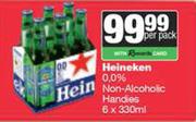 Heineken 0.0% Non Alcoholic Handies-6 x 330ml
