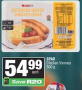 Spar Chicken Viennas-500g Each
