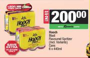 Hooch Blast Flavoured Spritzer (Incl. Variants) Cans-For 2 x 6 x 440ml