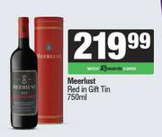 Meerlust Red In Gift Tin-750ml 