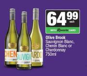 Olive Brook Sauvignon Blanc, Chenin Blanc Or Chardonnay-750ml Each