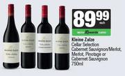 Kleine Zalze Cellar Selection Cabernet Sauvignon/Merlot, Merlot, Pinotage/Cabrnet Sauvignon-750ml EA