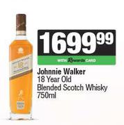 Johnnie Walker 18 Year Old Blended Scotch Whisky-750ml