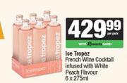 Iced Tropez French Wine Cocktail Infused With White Peach Flavour-6 x 275 Per Pack