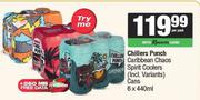 Chillers Punch Caribbean Chaos Spirit Coolers (Incl. Variants) Cans-6 x 440ml Per Pack