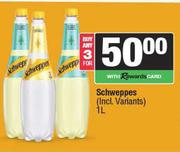 Schweppes (Incl. Variants)-For Any 3 x 1Ltr