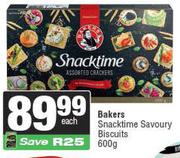 Bakers Snacktime Savoury Biscuits-600gm Each