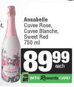 Annabelle Cuvee Rose, Cuvee Blanche, Sweet Red-750ml Each