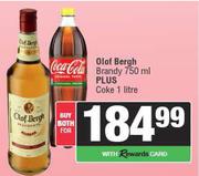 Olof Bergh Brandy 750ml Plus Coke 1Ltr-For Both