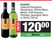 Arabella Cabernet Sauvignon Chardonnay, Chenin Blanc,Merlot,Pink Panacea,Pinotage/Shiraz-For 2x750ml