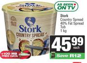 Stork Country Spread 40% Fat Spread Tub-1Kg