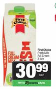 First Choice Fresh Milk Full Cream-2L