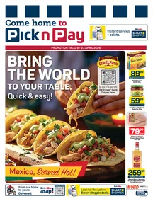 Pick n Pay KwaZulu-Natal : Bring The World To Your Table (09 April - 23 April 2026)