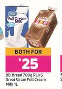 BB Bread 700g Plus Great Value Full Cream Milk 1L-Both For